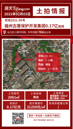 土拍結(jié)果|2021年第一場(chǎng)土拍打響,福州首次在同一場(chǎng)拍賣中采用五種競(jìng)拍方式